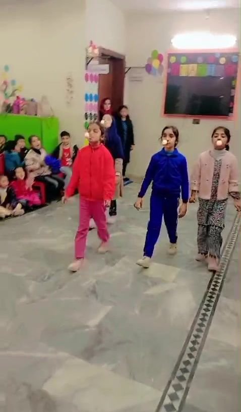 Students racing during Sports Week